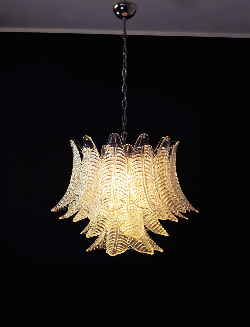 Murano Lysekrone – 36 Klare Felciglass – detalj 2 – Murano Classics