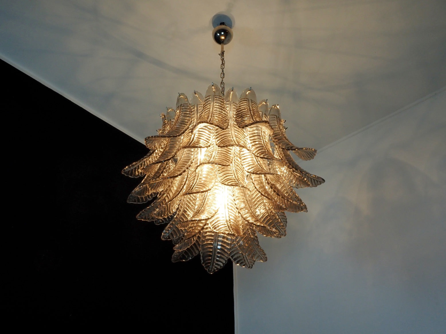 Murano Lysekrone – 48 Røykfargede Felciglass – detalj 6 – Murano Classics
