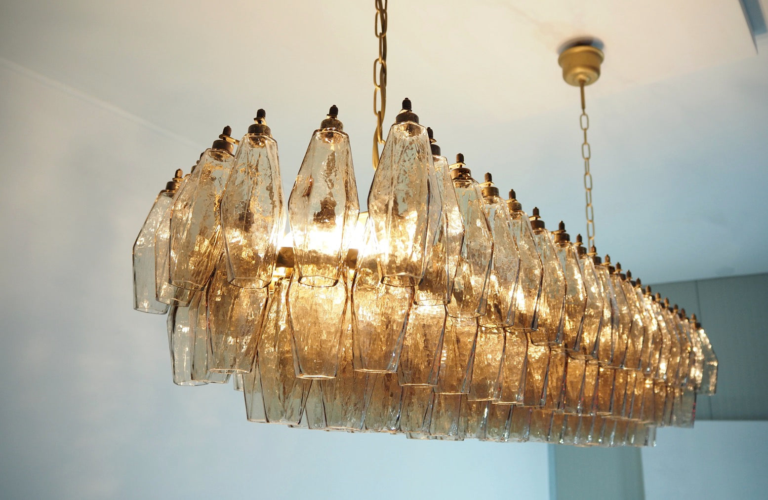 Murano Lysekrone – 138 Røykfargede Poliedriglass – detalj 4 – Murano Classics