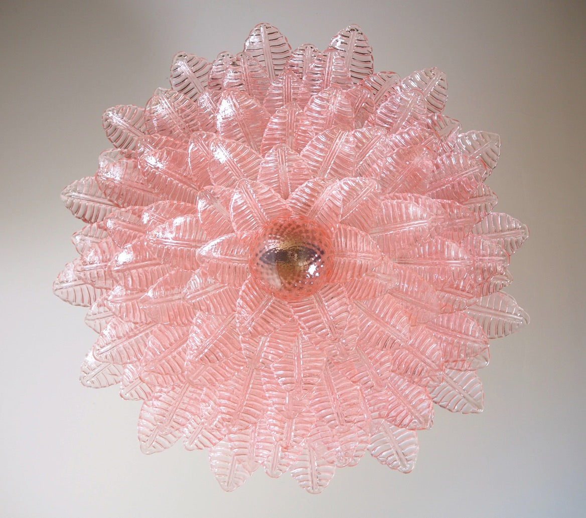 Murano Lysekrone – 100 Rosa Felciglass – detalj 1 – Murano Classics