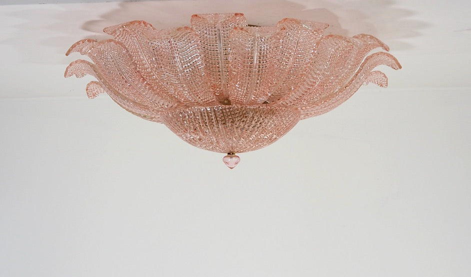 Murano Taklampe – 24 Rosa Barovier – detalj 3 – Murano Classics