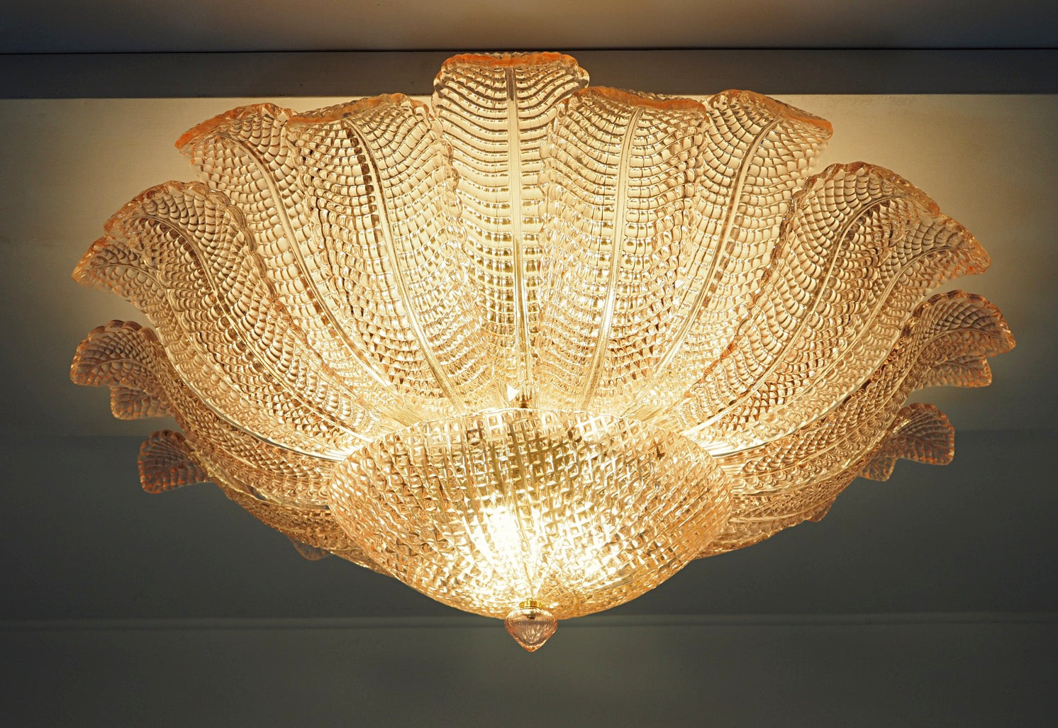 Murano Taklampe – 24 Rosa Barovier – detalj 4 – Murano Classics