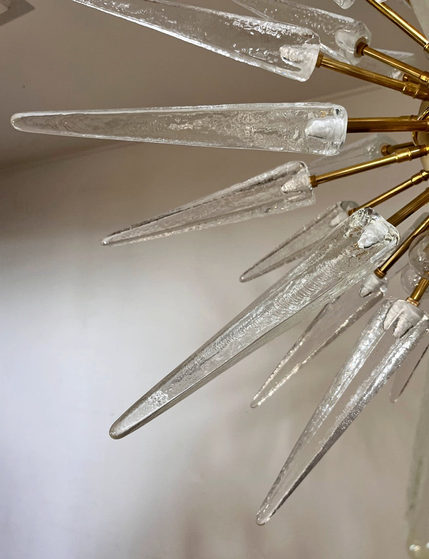 Murano Lysekrone – 51 Klare Sputnik – detalj 9 – Murano Classics
