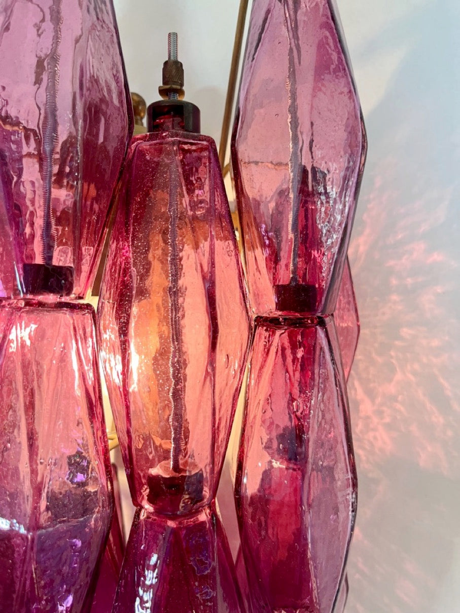 Murano Vegglampe – 17 Lilla Poliedriglass – 2 stk – detalj 7 – Murano Classics
