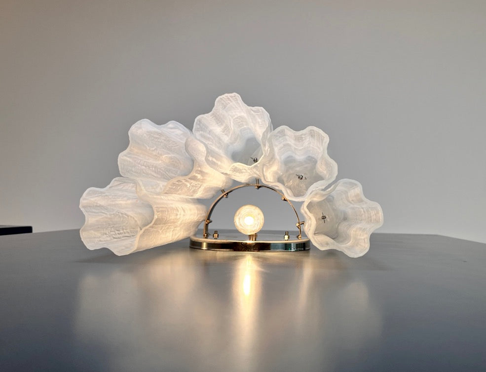 Murano Vegglampe – 5 Hvite Alabaster Glassrør – 2 stk – detalj 1 – Murano Classics