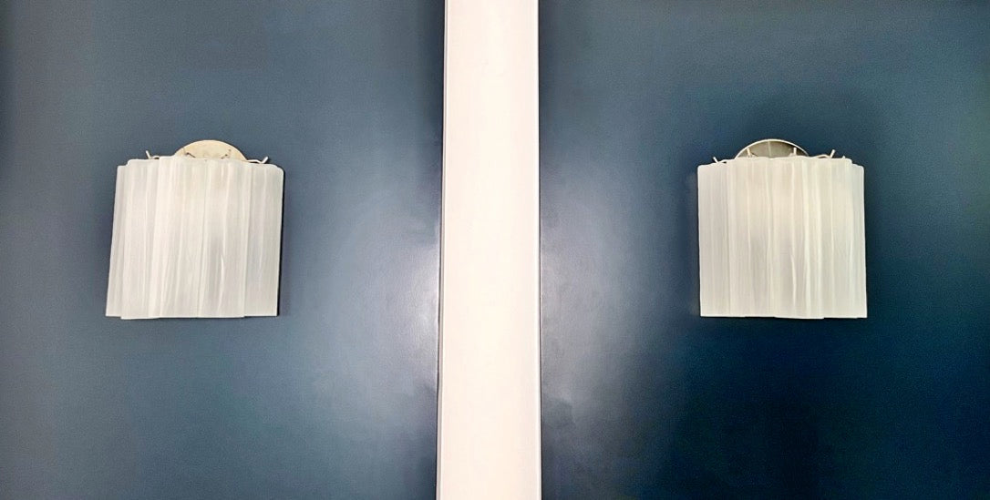 Murano Vegglampe – 5 Matte Glassrør – 2 stk – Murano Classics