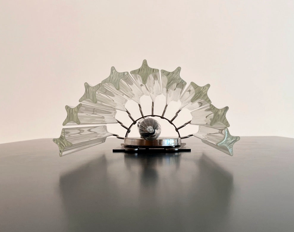 Murano Vegglampe – 9 Klare Prismeglass – 2 stk – detalj 2 – Murano Classics