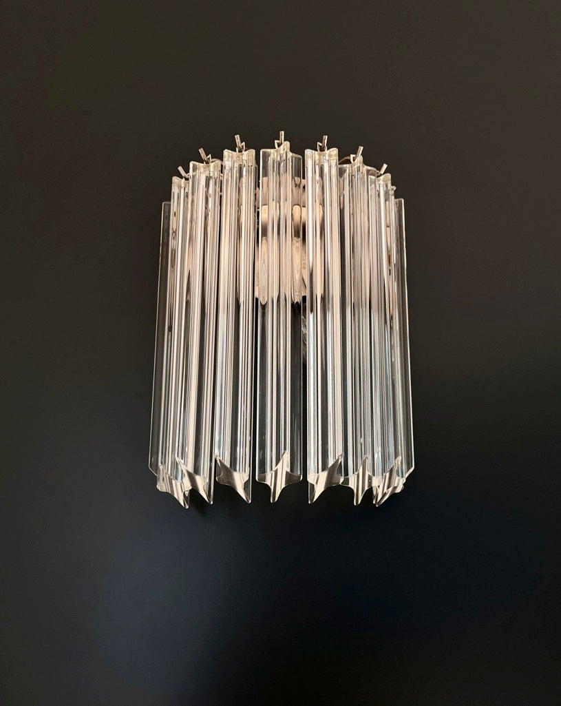 Murano Vegglampe – 9 Klare Prismeglass – 2 stk – detalj 10 – Murano Classics