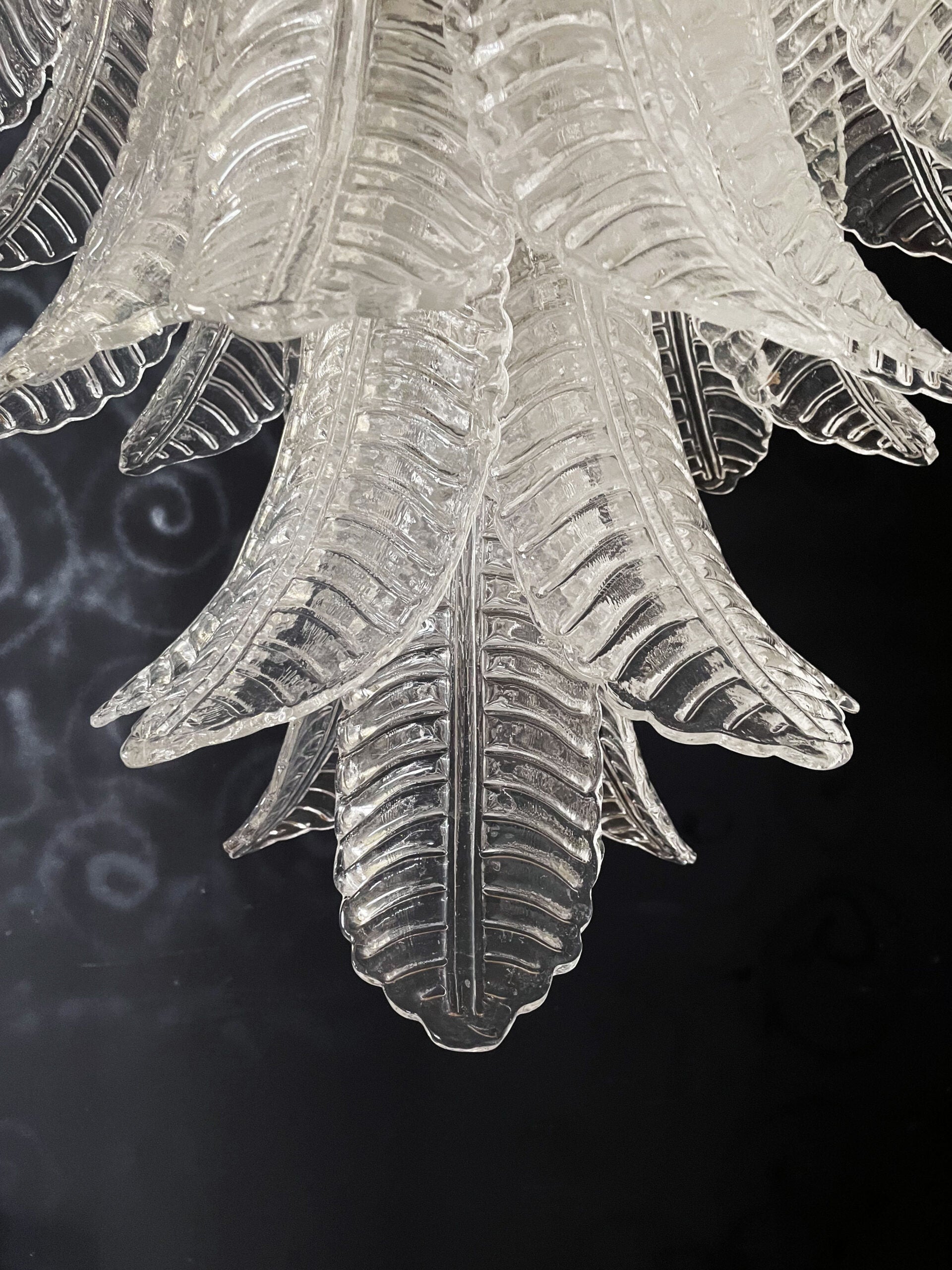 Murano Lysekrone – 75 Klare Felciglass – detalj 5 – Murano Classics