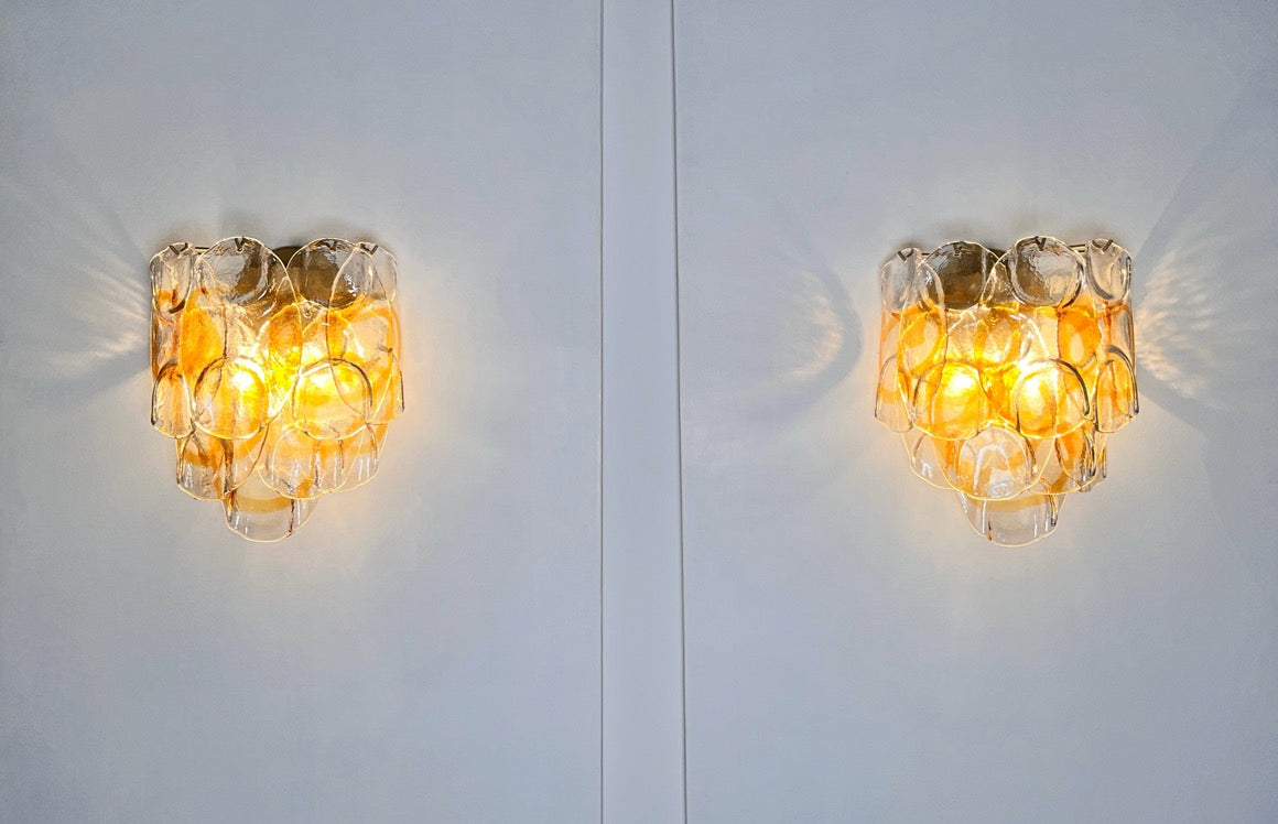 Murano Vegglampe – 10 Hvite Crostoliglass – 2 stk – detalj 7 – Murano Classics