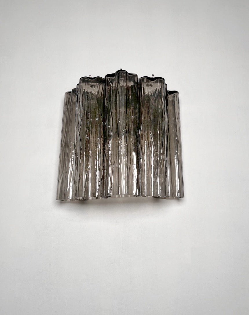 Murano Vegglampe – 5 Røykfargede Glassrør – 2 stk – detalj 11 – Murano Classics