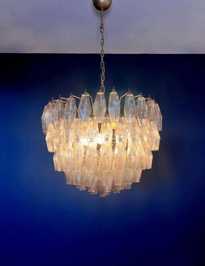 Murano Lysekrone – 111 Røykfargede Poliedriglass – detalj 6 – Murano Classics