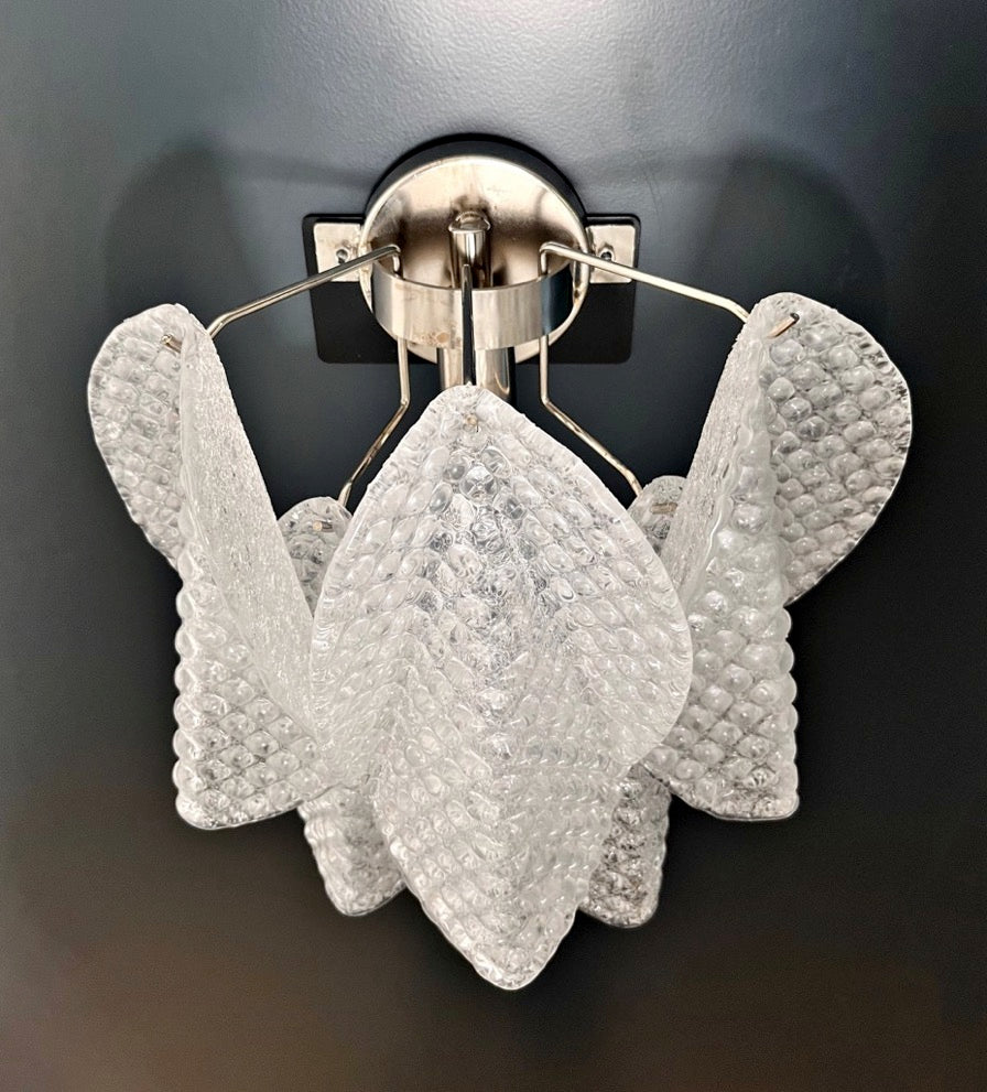 Murano Vegglampe – 6 Klare Rondiniglass – 2 stk – detalj 11 – Murano Classics