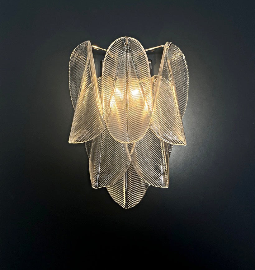 Murano Vegglampe – 6 Klare Rondiniglass – 2 stk – detalj 7 – Murano Classics