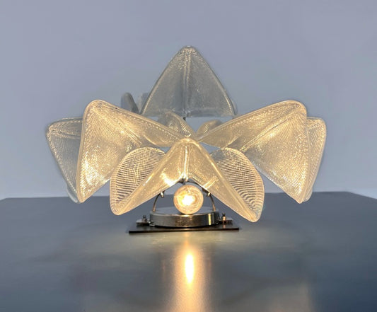 Murano Vegglampe | Klare Rondiniglass | 1 par