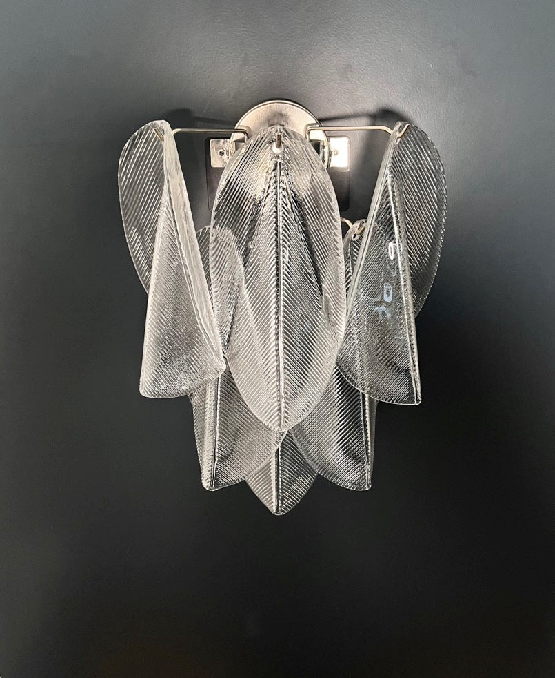 Murano Vegglampe – 6 Klare Rondiniglass – 2 stk – detalj 10 – Murano Classics