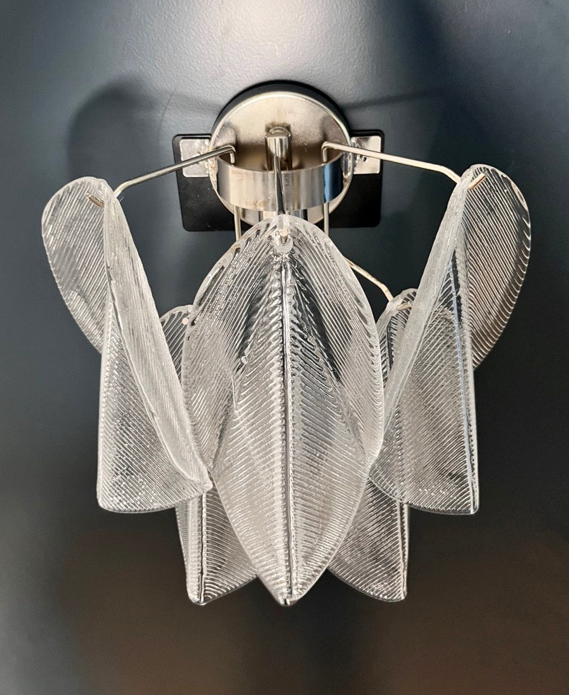Murano Vegglampe – 6 Klare Rondiniglass – 2 stk – detalj 9 – Murano Classics