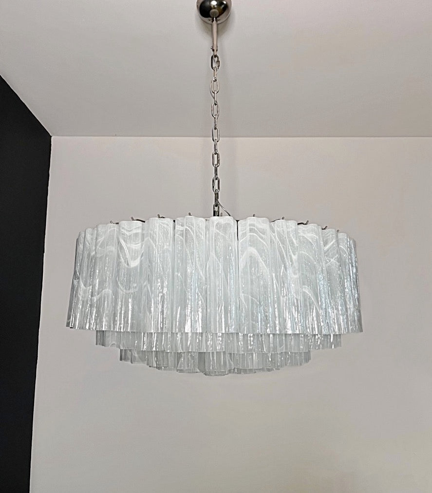 Murano Lysekrone – 101 Hvite Alabaster Glassrør – Murano Classics