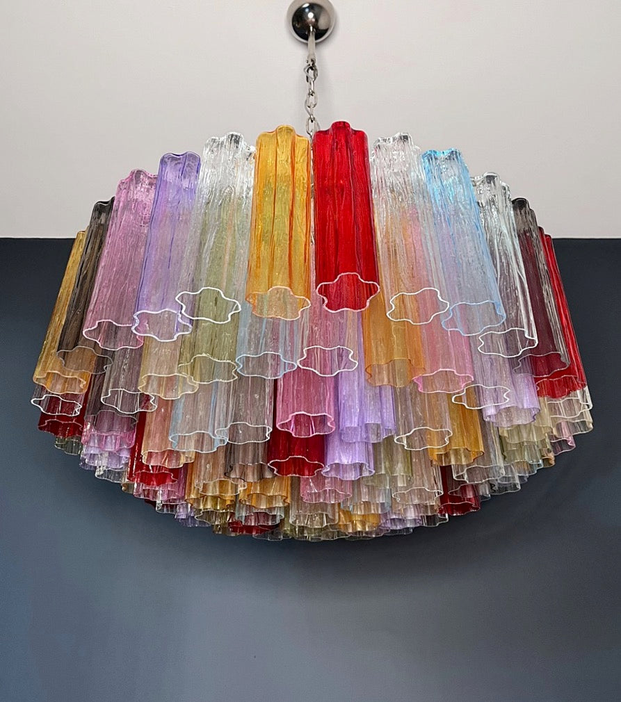 Murano Lysekrone – 101 Multifarget Glassrør – detalj 10 – Murano Classics
