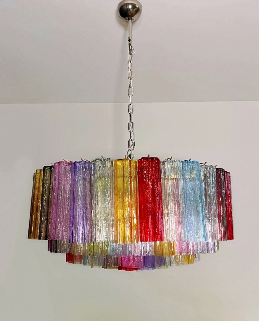 Murano Lysekrone – 101 Multifarget Glassrør – Murano Classics