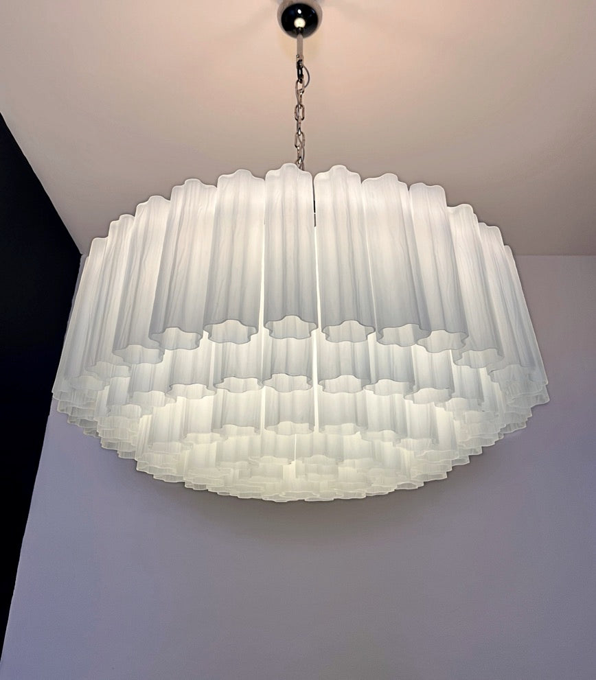 Murano Lysekrone – 101 Matte Glassrør – detalj 2 – Murano Classics
