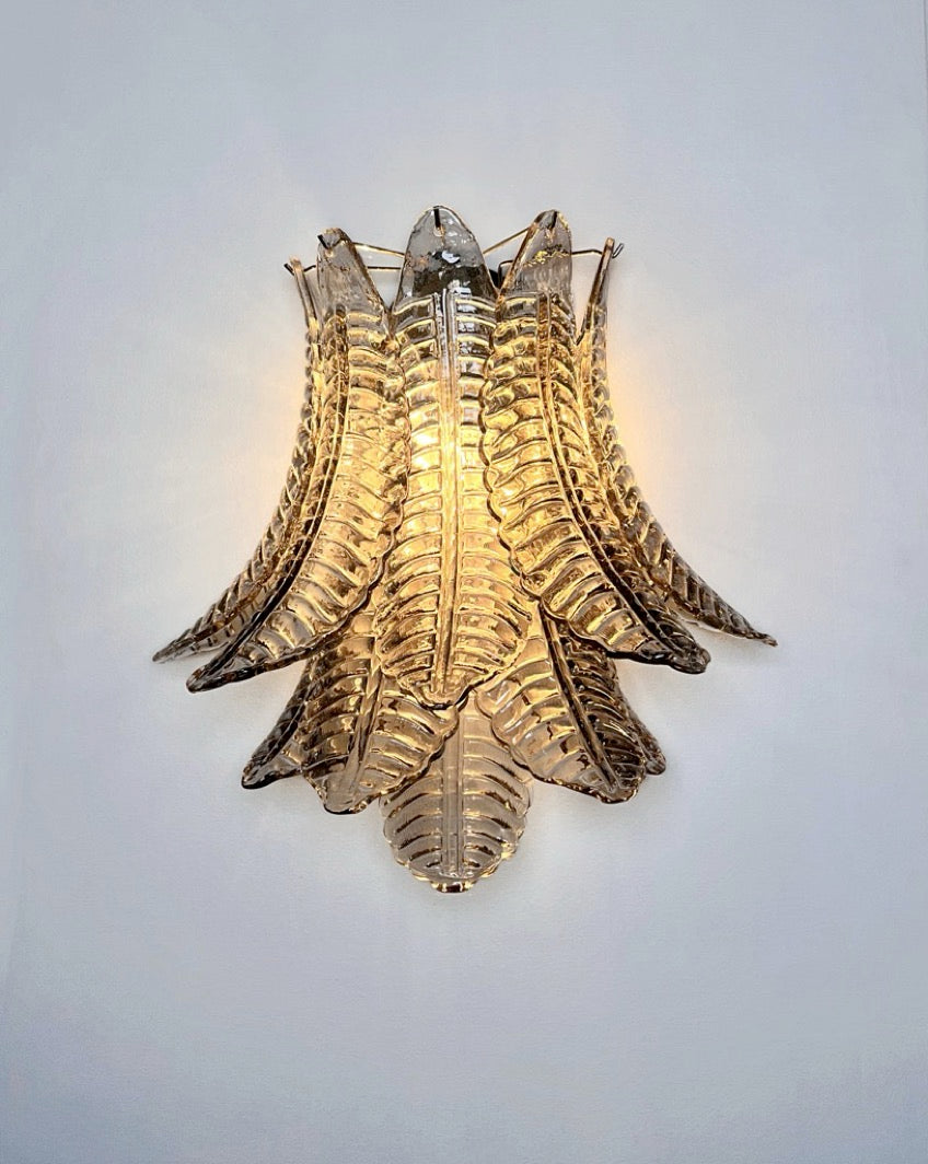 Murano Vegglampe – 10 Røykfargede Felciglass – 2 stk – detalj 6 – Murano Classics