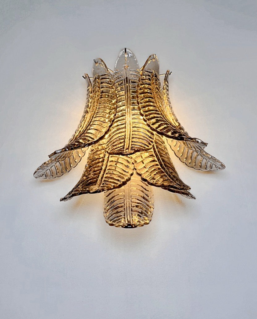 Murano Vegglampe – 10 Røykfargede Felciglass – 2 stk – detalj 4 – Murano Classics