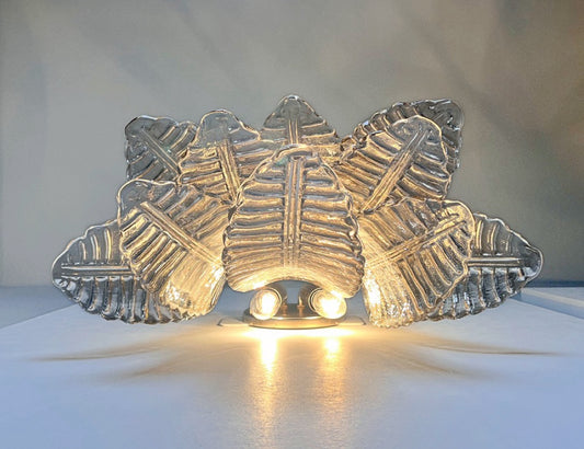 Murano Vegglampe | 10 Røykfargede Felciglass | 1 par