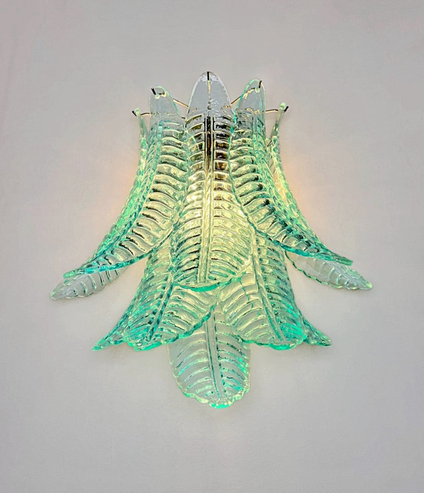 Murano Vegglampe – 10 Turkise Felciglass – 2 stk – detalj 4 – Murano Classics