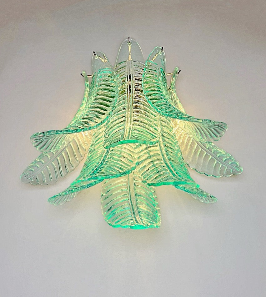 Murano Vegglampe – 10 Turkise Felciglass – 2 stk – detalj 3 – Murano Classics