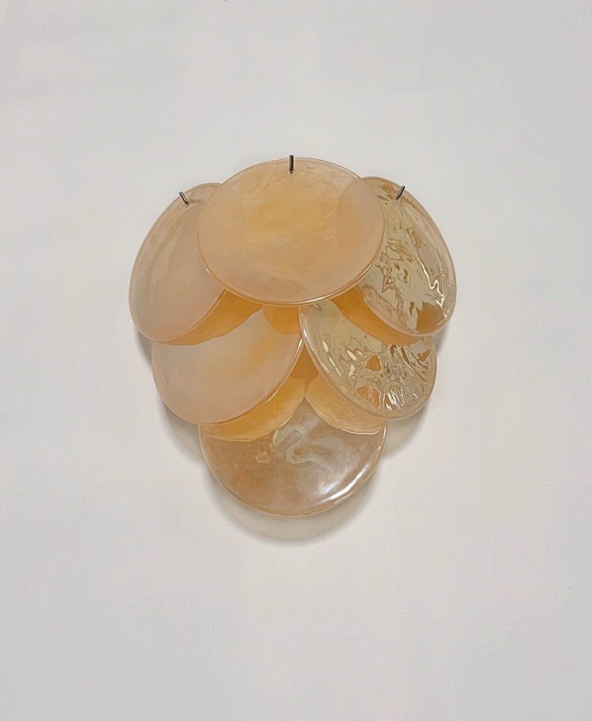 Murano Vegglampe – 6 Alabaster Gull Diskglass – 2 stk – detalj 9 – Murano Classics