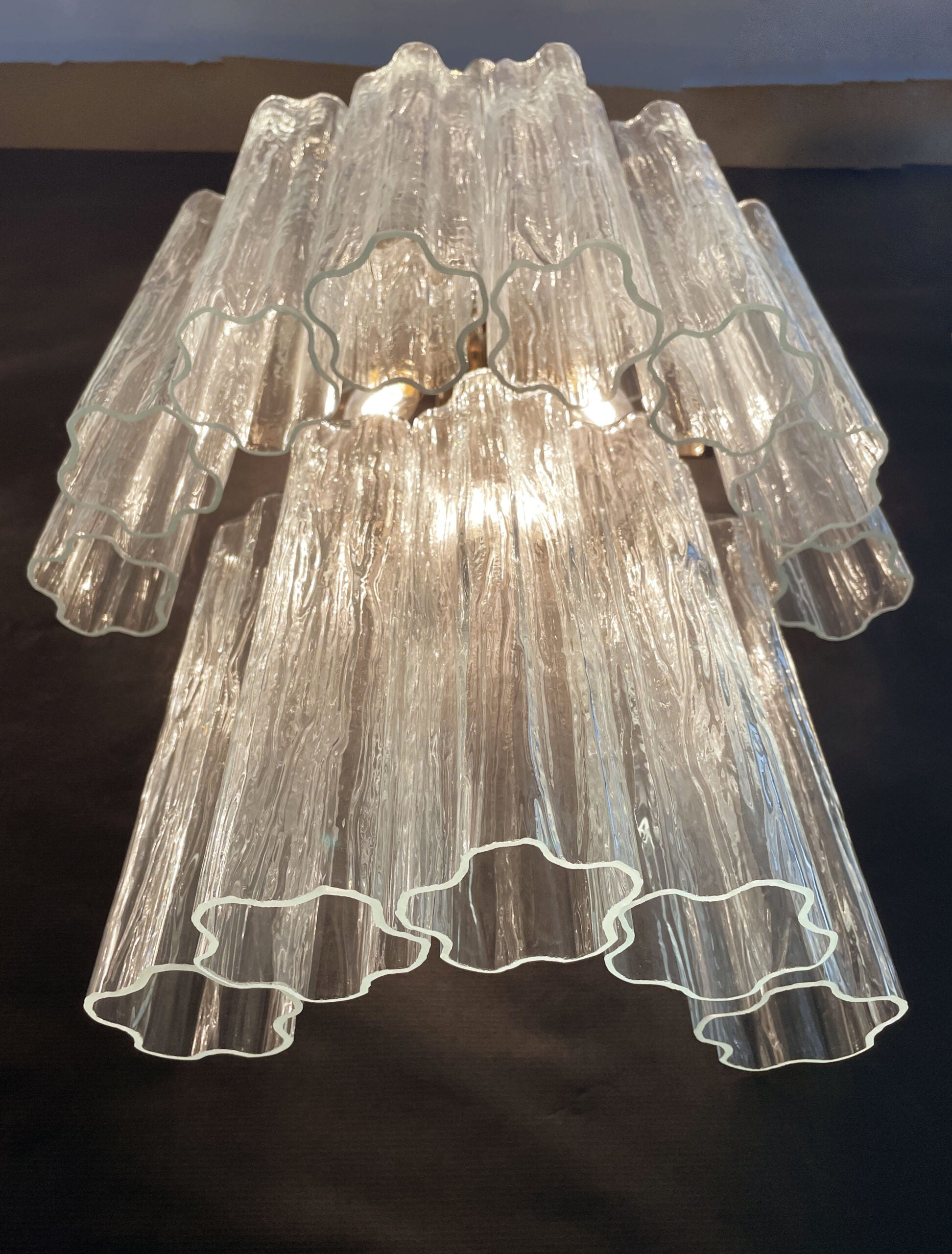 Murano Vegglampe – 18 Klare Prismeglass – 2 stk – detalj 10 – Murano Classics