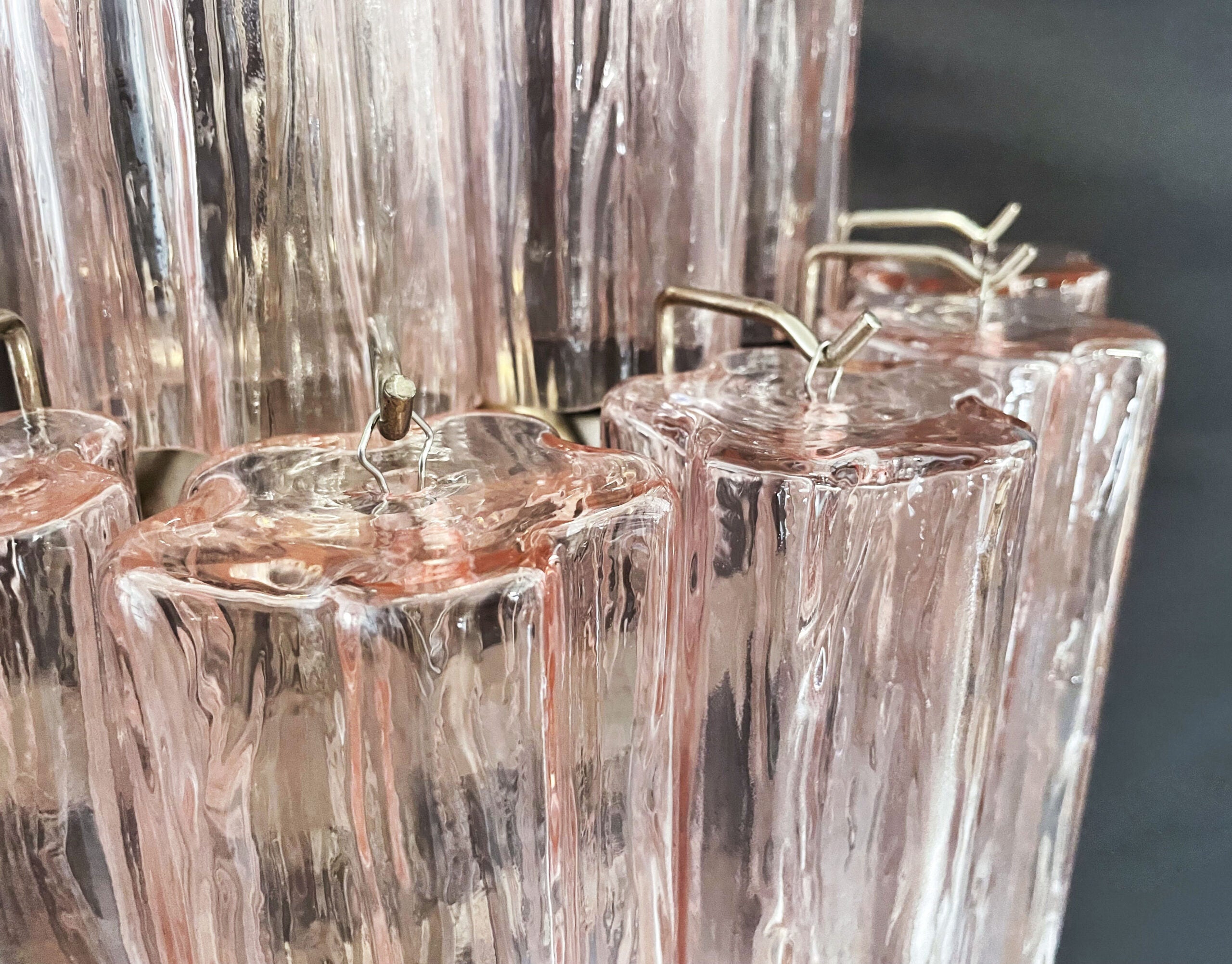 Murano Vegglampe – 18 Rosa Prismeglass – 2 stk – detalj 11 – Murano Classics