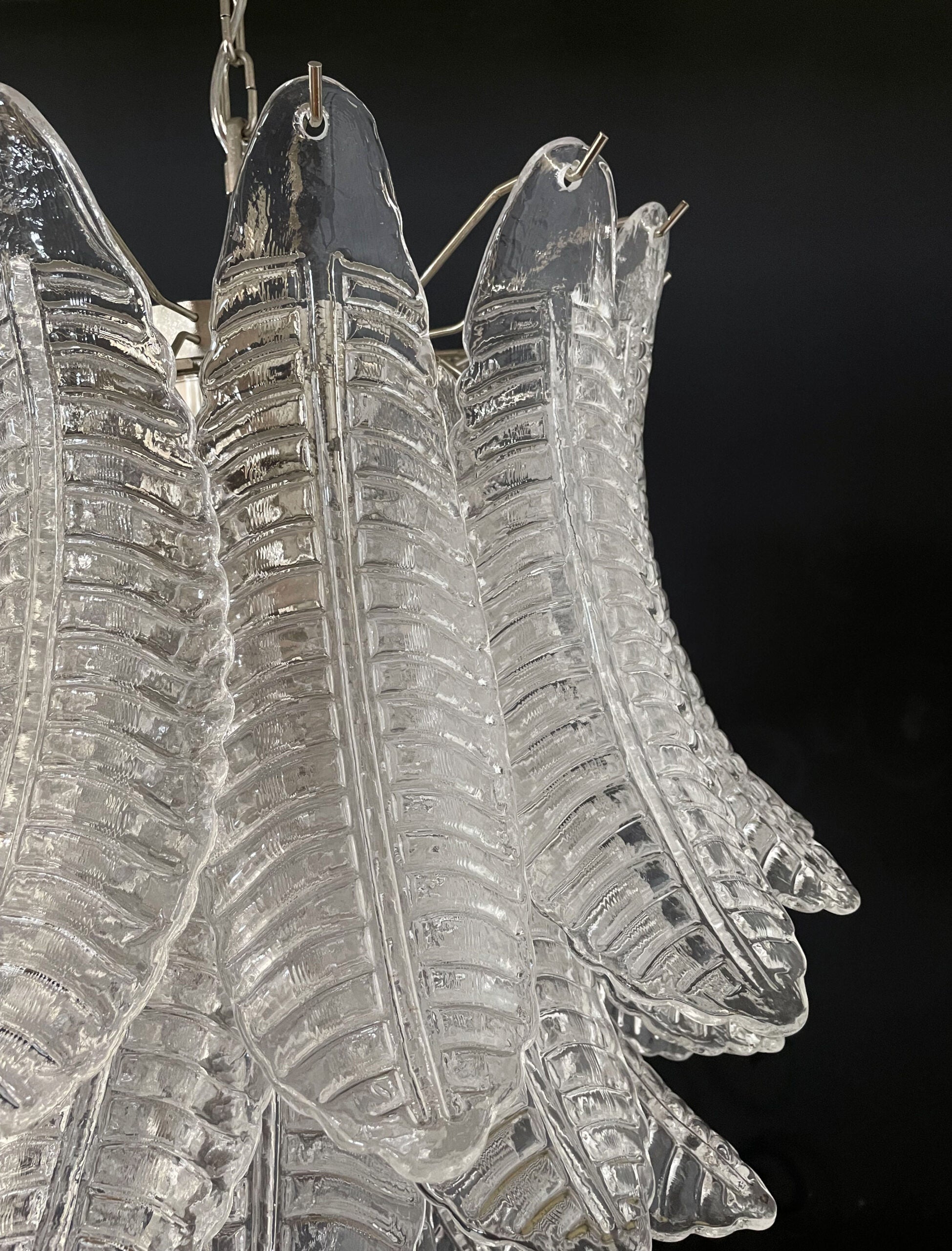 Murano Lysekrone – 41 Klare Felciglass – detalj 8 – Murano Classics
