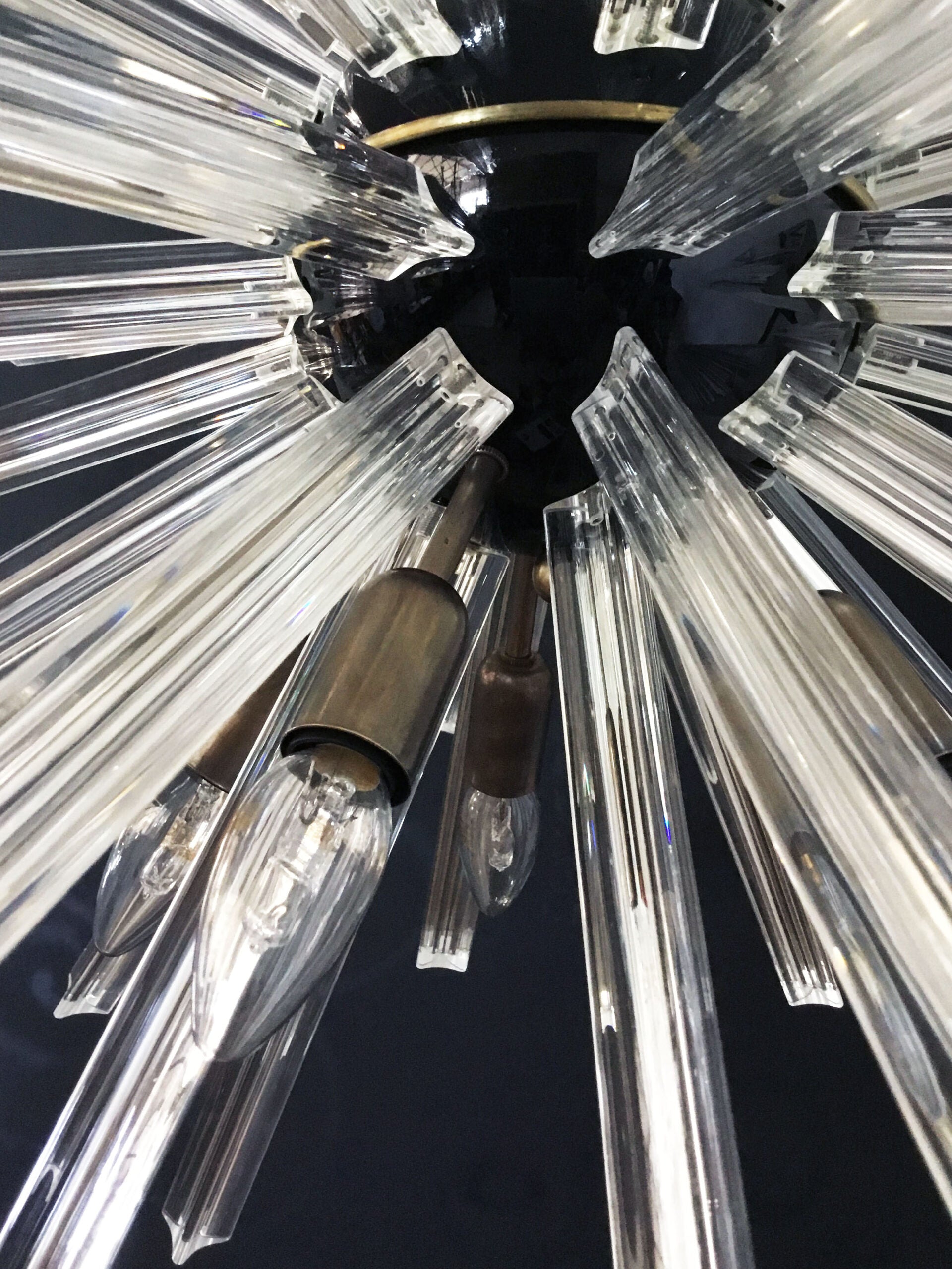 Murano Lysekrone – 50 Klare Sputnik – detalj 2 – Murano Classics