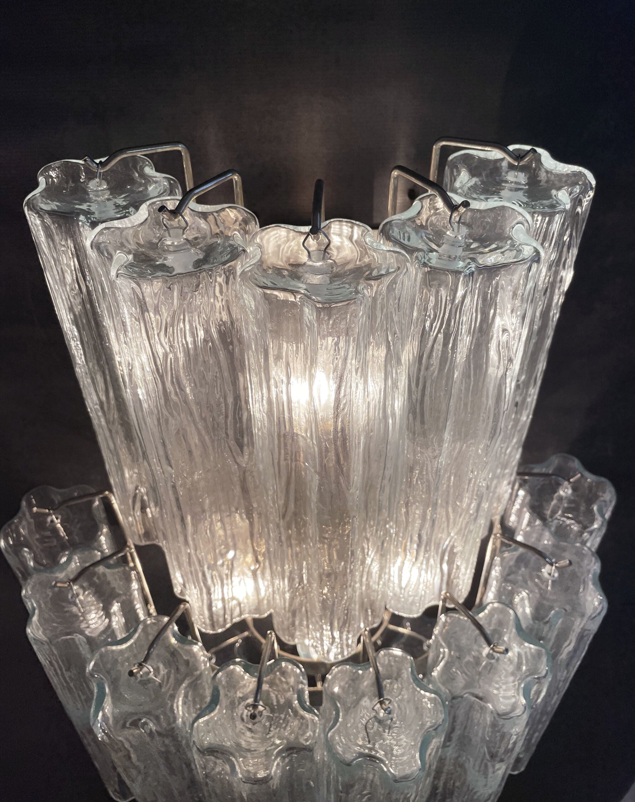 Murano Vegglampe – 18 Klare Prismeglass – 2 stk – detalj 11 – Murano Classics