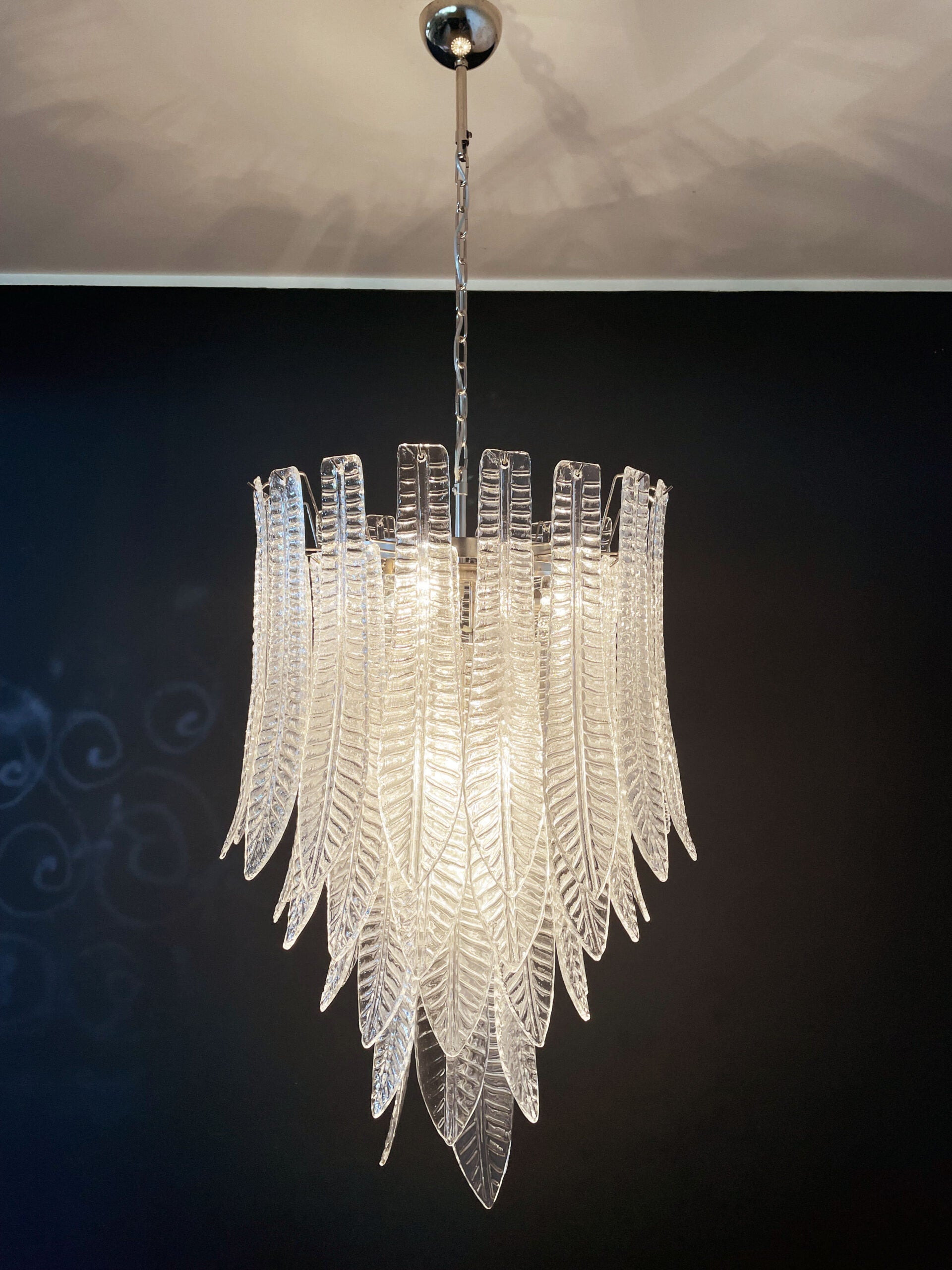 Murano Lysekrone – 52 Klare Felciglass – detalj 10 – Murano Classics