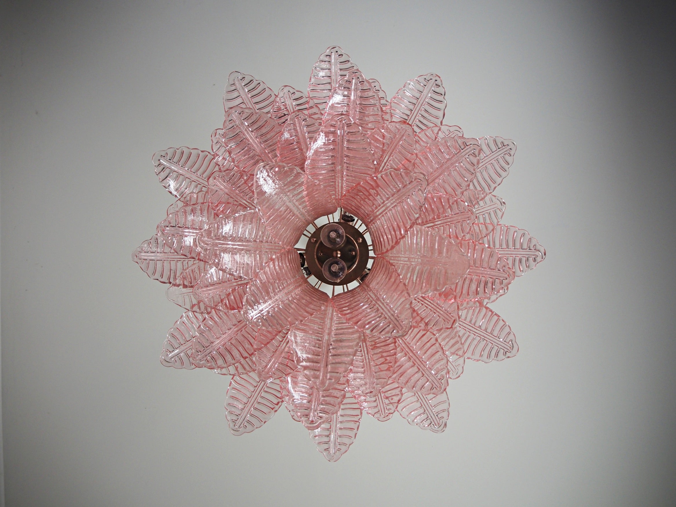 Murano Lysekrone – 48 Rosa Felciglass – detalj 1 – Murano Classics