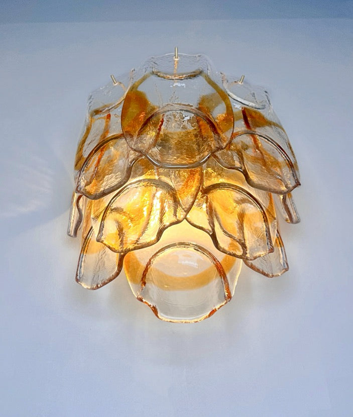 Murano Vegglampe – 10 Hvite Crostoliglass – 2 stk – detalj 3 – Murano Classics