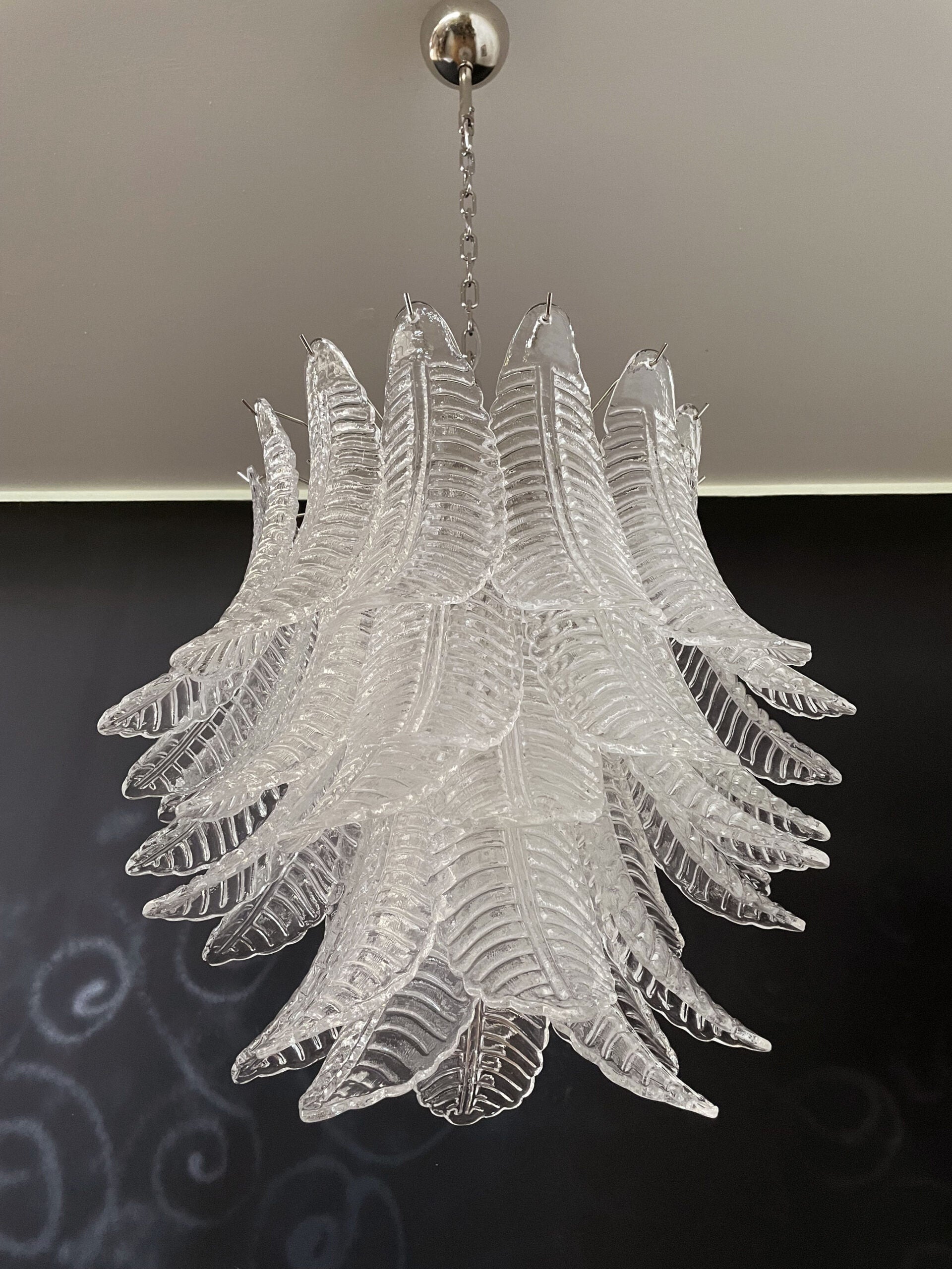 Murano Lysekrone – 41 Klare Felciglass – detalj 9 – Murano Classics