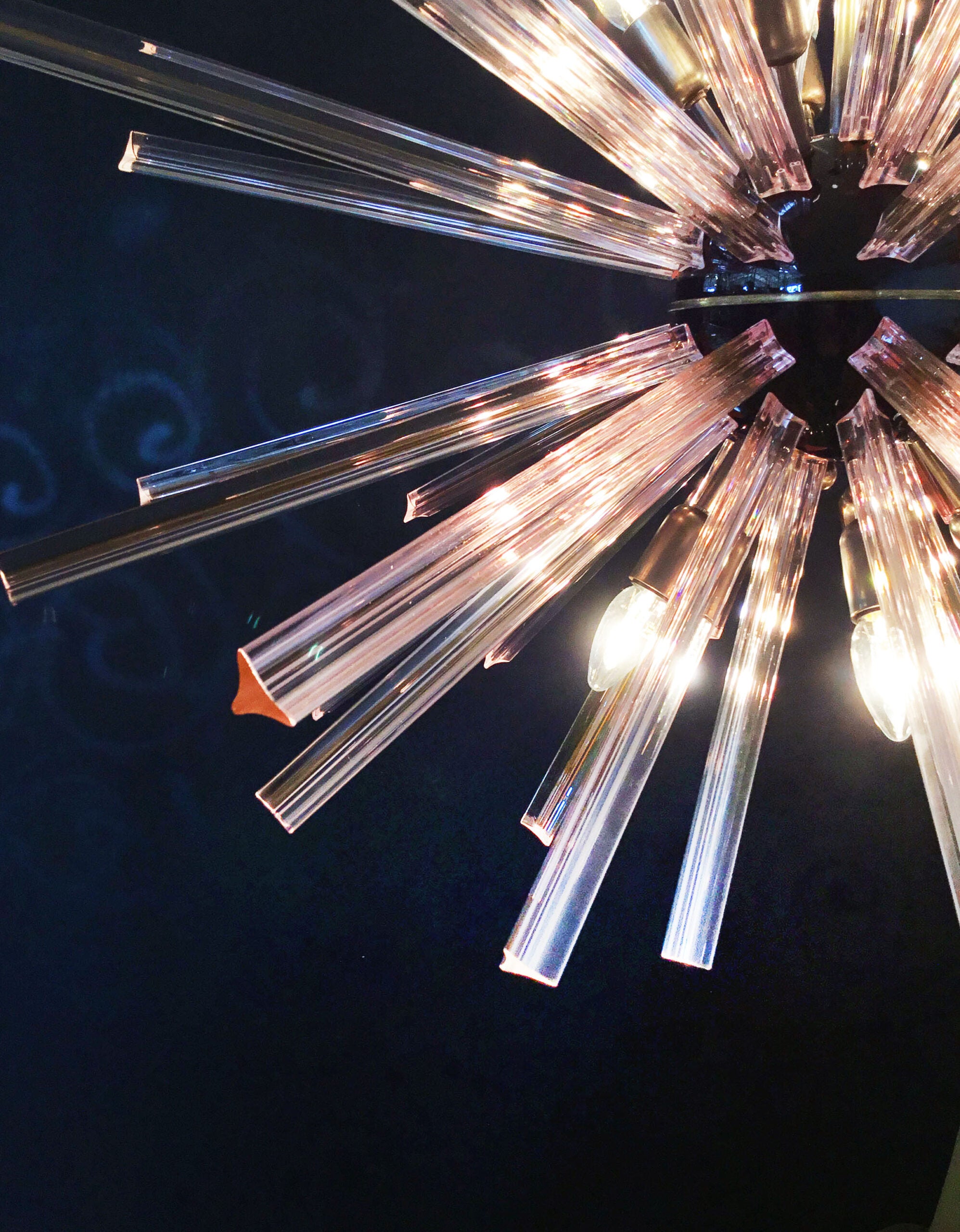 Murano Lysekrone – 50 Rosa Sputnik – detalj 4 – Murano Classics
