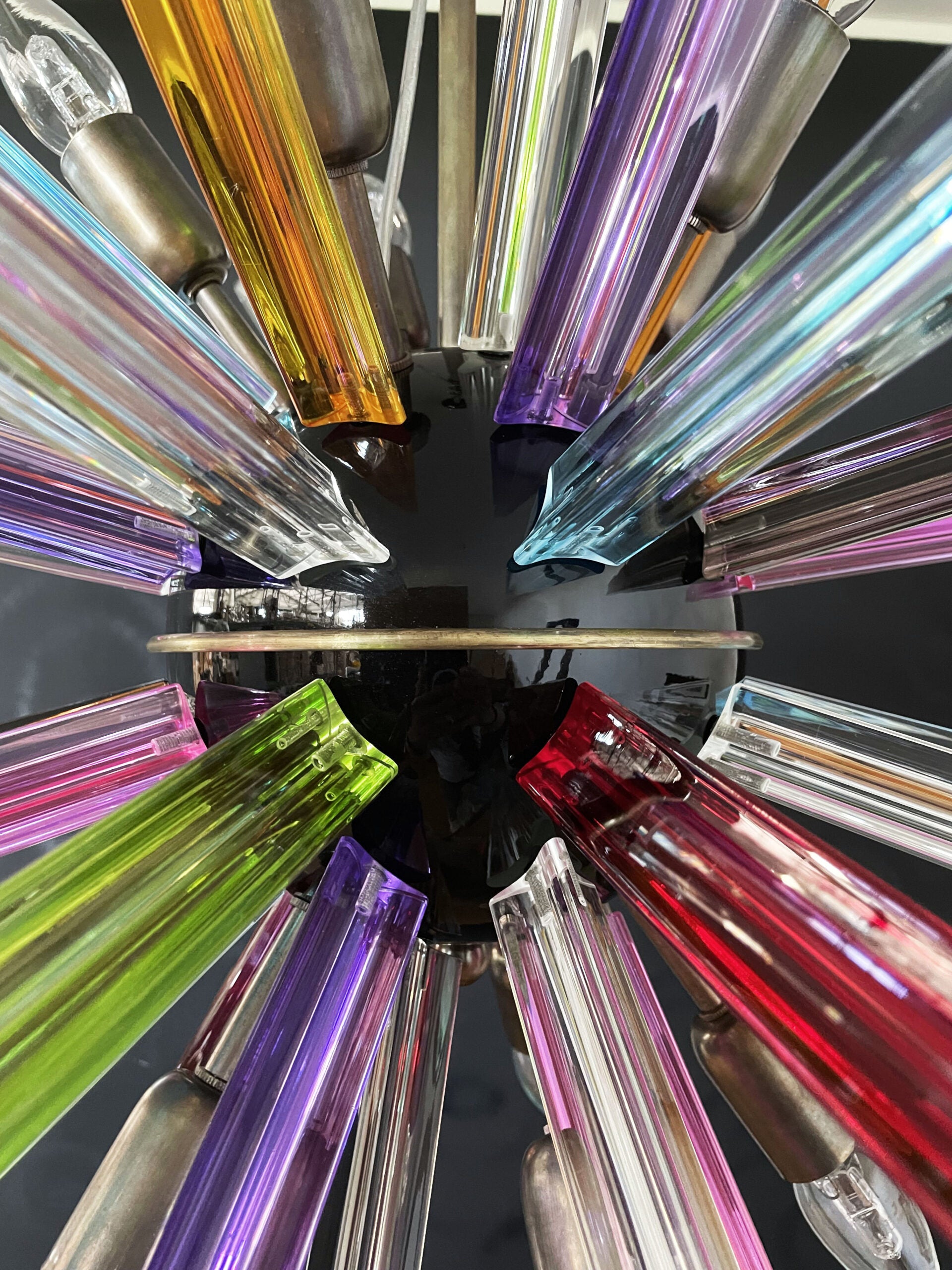 Murano Lysekrone – 50 Multifarge Sputnik – detalj 8 – Murano Classics