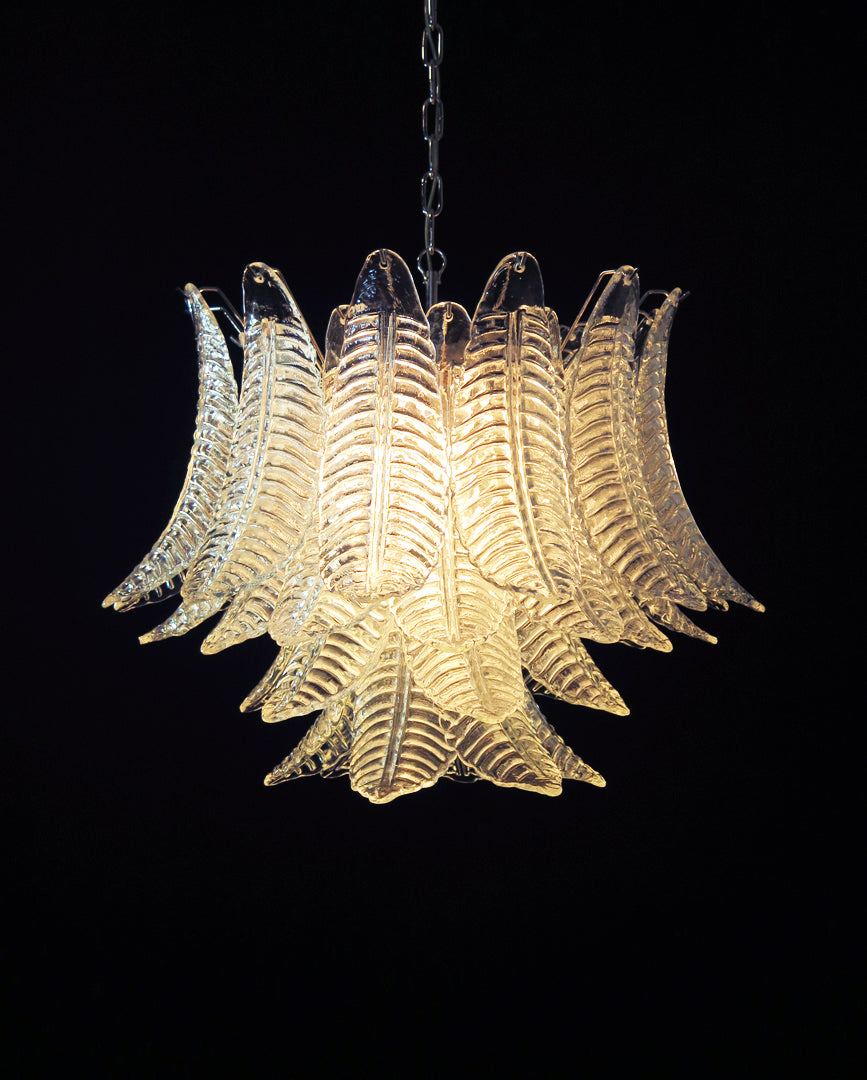 Murano Lysekrone – 36 Klare Felciglass – detalj 3 – Murano Classics
