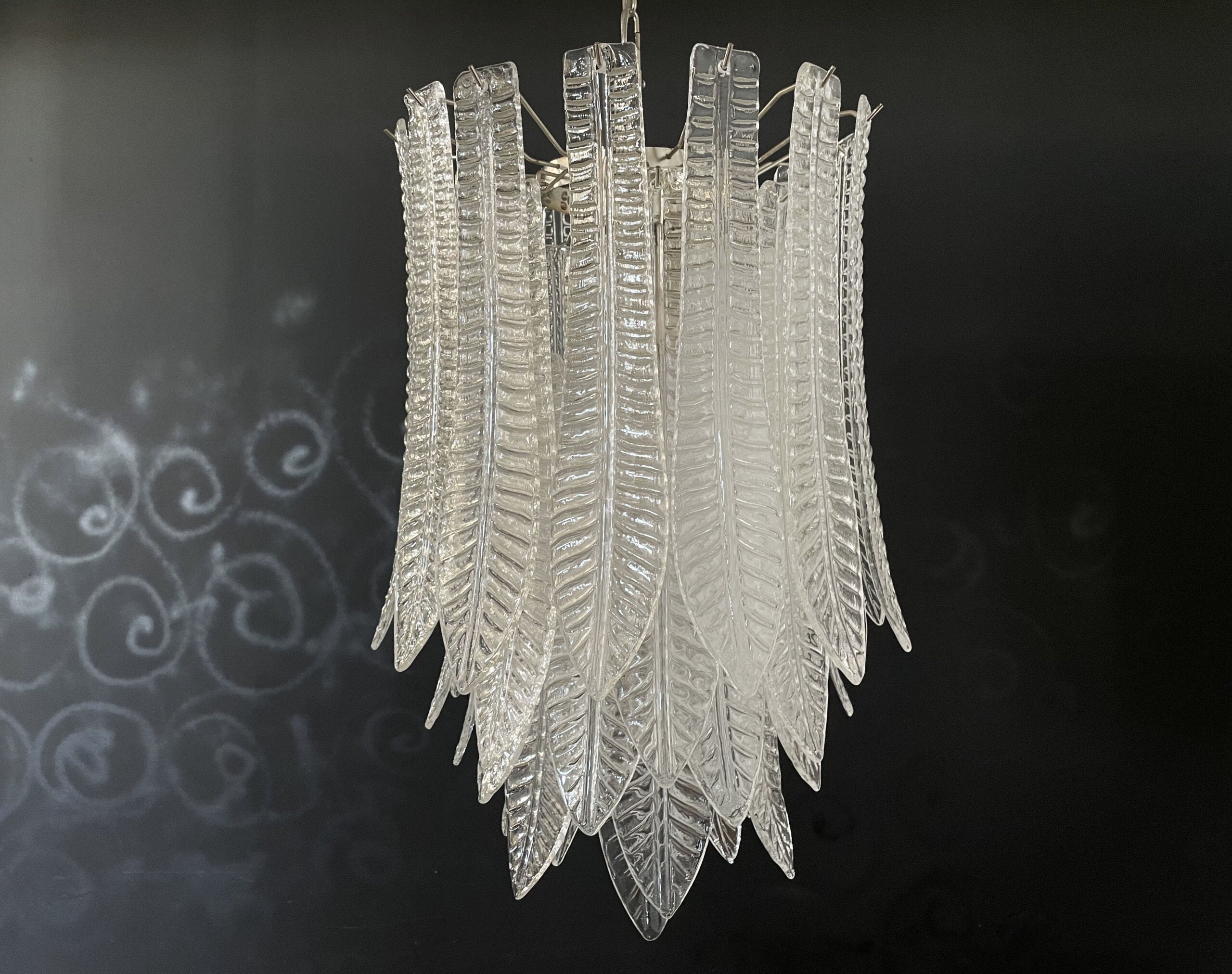 Murano Lysekrone – 41 Klare Felciglass – detalj 3 – Murano Classics