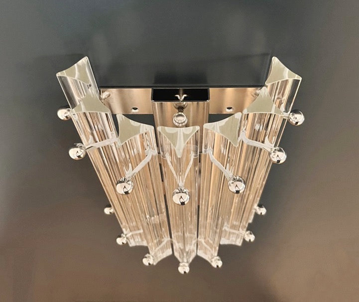 Murano Vegglampe – 7 Klare Prismeglass – 2 stk – detalj 7 – Murano Classics