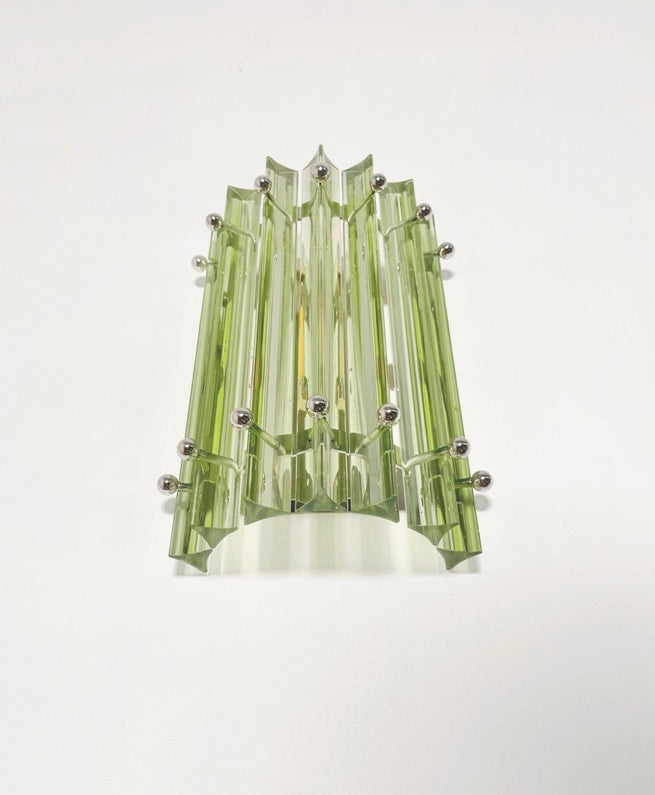 Murano Vegglampe – 7 Grønne Prismeglass – 2 stk – detalj 10 – Murano Classics