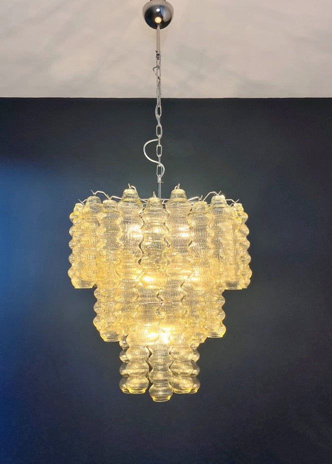 Murano Lysekrone – 48 Gule Glassrør – detalj 4 – Murano Classics