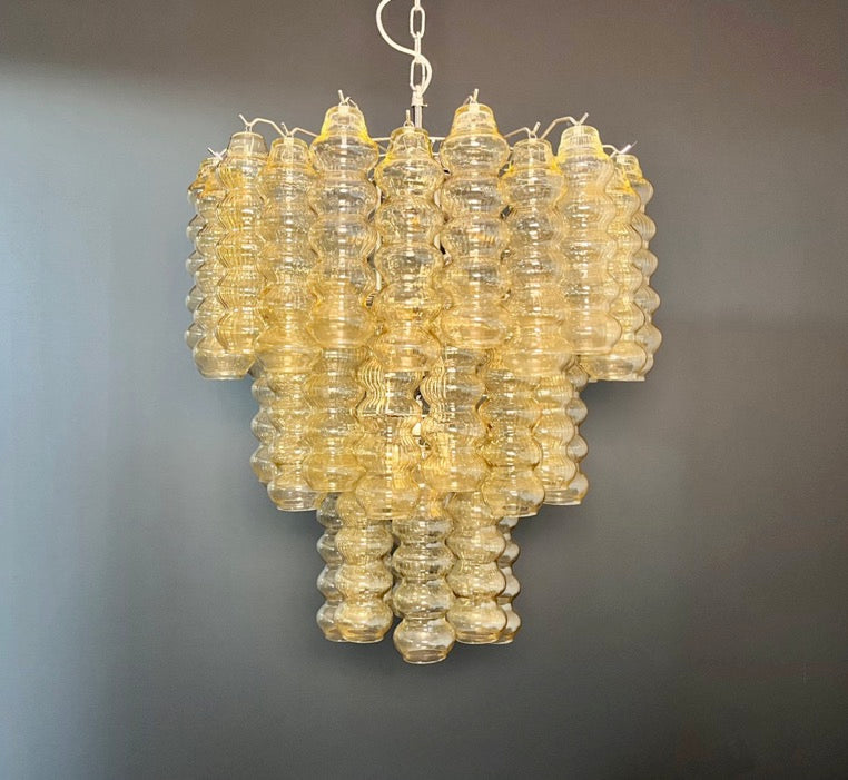 Murano Lysekrone – 48 Gule Glassrør – detalj 11 – Murano Classics
