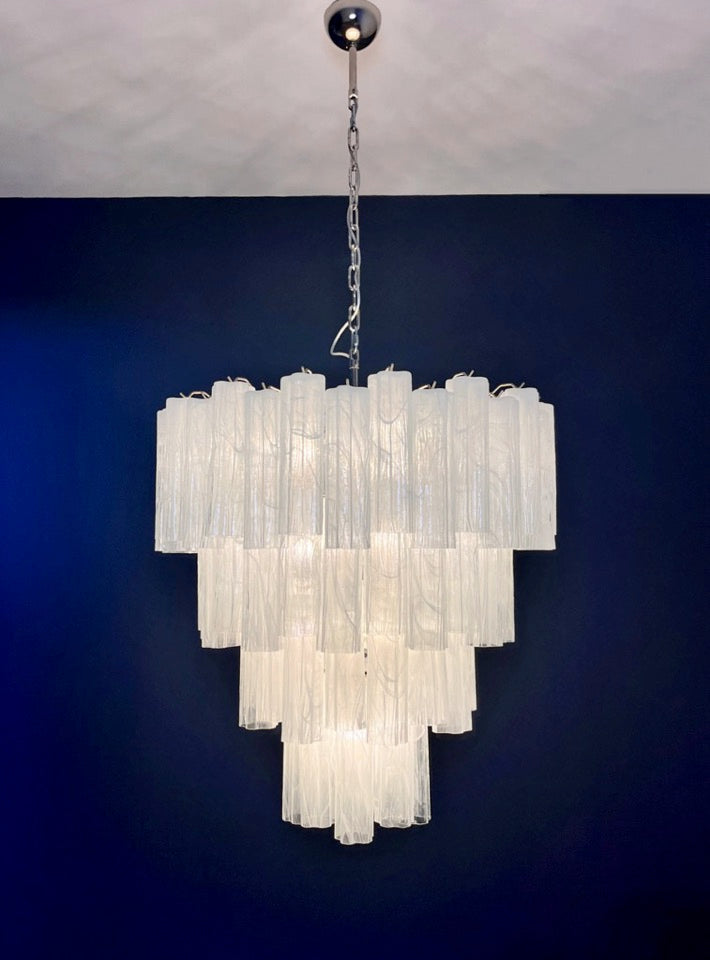 Murano Lysekrone – 80 Hvite Alabaster Glassrør – detalj 5 – Murano Classics