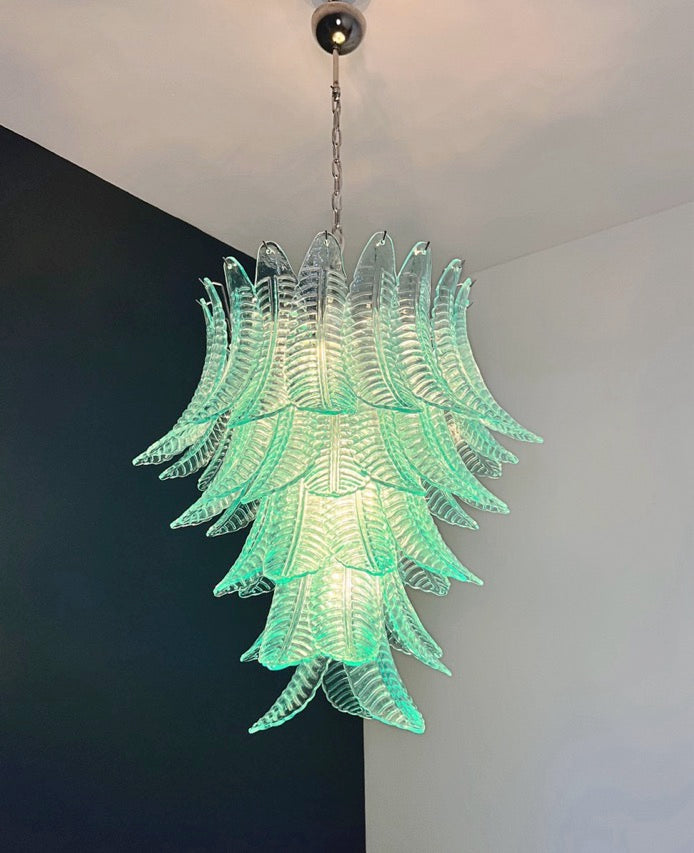 Murano Lysekrone – 52 Turkise Felciglass – detalj 5 – Murano Classics